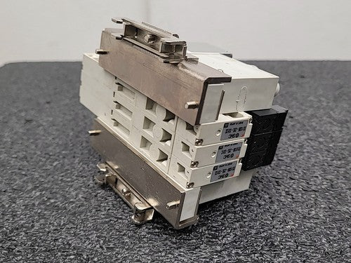 SMC ZZQ-ZB2B Vacuum Ejector Manifold with 3x ZQ Series Modules Rail Mount