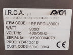 IRCA Inline 9kW 16" Liquid Heater 400V 50Hz From 2019  1REBPDU83001 Unused