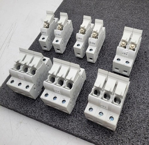 Lot of 8 ETI Fuse Holder EFD 10 1p 10 x 38 002540001 DIN Rail 3, 2 and 1 Unit
