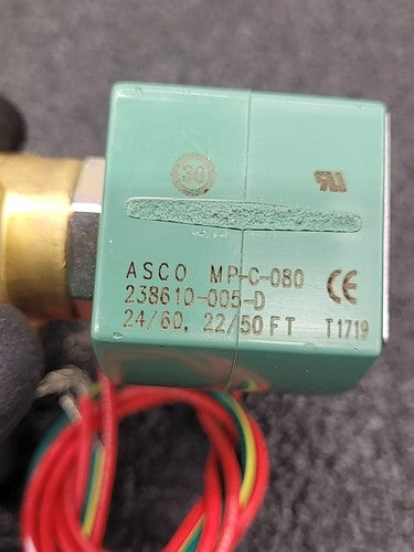 ASCO Red Hat Solenoid Valve Brass NC Air Inert Gas 8262H208 6WTT9