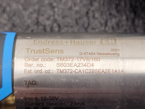 Endress & Hauser TM372-17V8/160 TM372-CA1C2B5EA2E1A Temperature Sensor TrustSens