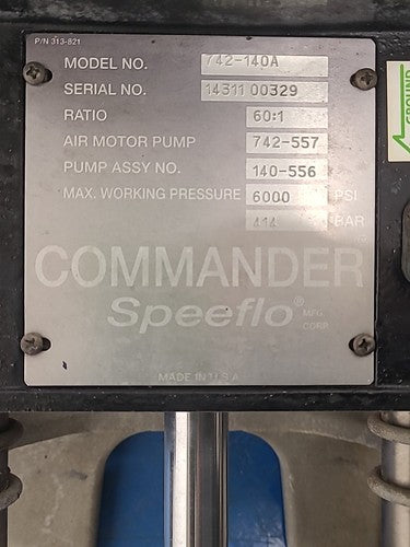 Speeflo Commander 742-140A Air Operated Pump 60:1 Ratio High Pressure Grease A2