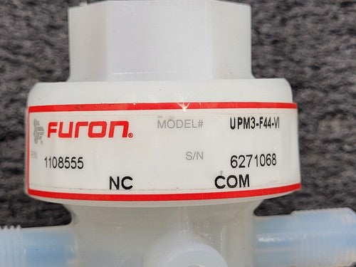 lot of 2 Furon High Purity Valve 1108555 + 1108547  1/4" Pneumatically Actuated