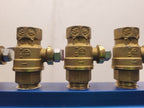 Lot of 2x Burger & Brown 2" Smartflow Aluminum Manifolds 6 port 1/2" Ball Valves