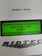 BIDTEC SP100 Spin Coater Control Unit 110/220VAC w/ Remote Switch Box Powers Up