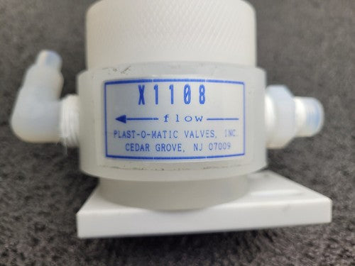 Plast-O-Matic X1108-PP Pneumatic Diaphragm Valve 1/2in Npt