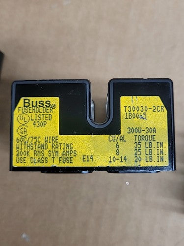 LOT of Bussmann Fusetron Industrial Fuse Holder & BAF-3 FNM Class T Fuses