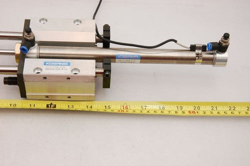 Koganei DA 20x204-A Air Cylinder Slim w/ GADA 20x200-A-S1 Guide