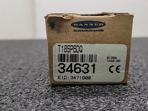Banner T18SP6DQ 34631 Photoelectric Diffuse Proximity Sensor M18 Right Angle
