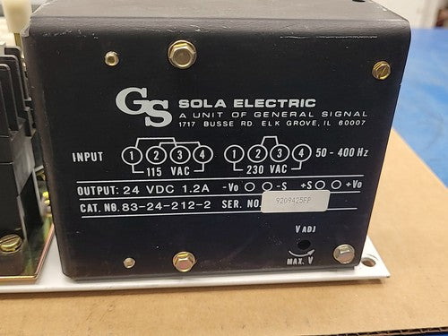 Lot of 2x Idec MICRO-1 PLC Control Panel Sola 83-24 Power Supply DIN Rail Relay