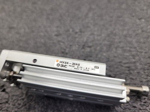 SMC MXS6-30AS Pneumatic Cylinder Linear Air Slide Table Actuator w/ Stops