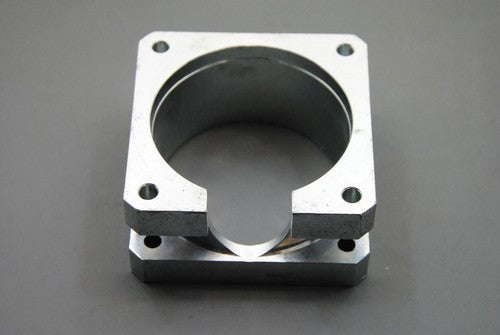 Motor Standoff Steel , 38mm High 76mm Sq, 87mm Bolt Hole Circle