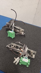 Lot 2x SMC CDJPB6-10D Dual Cylinder Double Acting Clamp Assembly w/ reed sensors