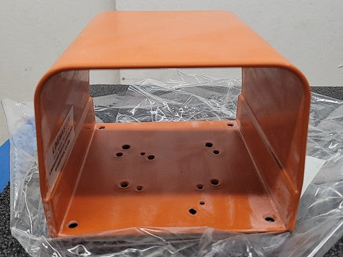 Linemaster 522-B14 Full Guard Foot Switch Protective Enclosure Orange Steel LOT
