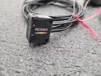 Keyence Digital RGB CZ-V21A w/ CZ-H37S Fiberoptic Reflective Sensor Head 11-20mm
