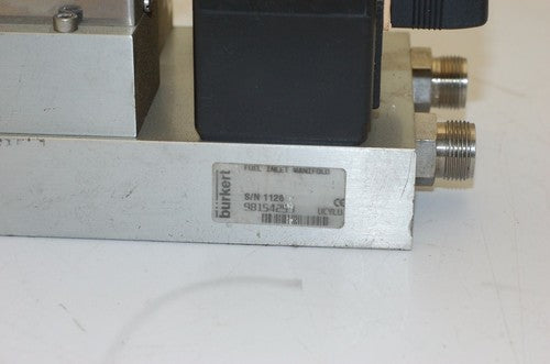 Burkert 8711 MFC Dual Methane Mass Flow Control Assembly, 24VDC, 0-30 NLM