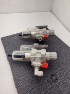 Lot of 2x SMC Filter Regulator Shutoff Vent Valve VHS30-03 AW40-03DG-A AL40-03-A