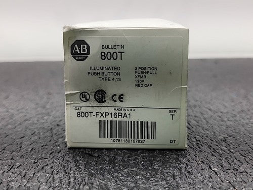 Allen Bradley 800T-FXP16RA1 Illuminated Push Button Red 2 Position Push Pull