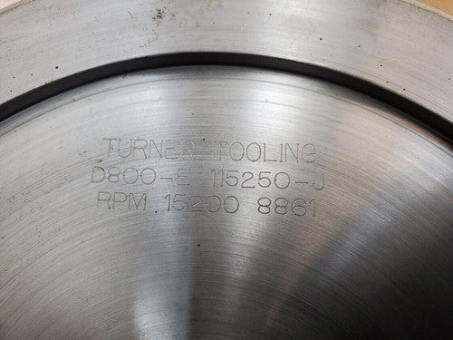3x Turner Grooved 8" Diamond Plated Grinding Wheel Sapphire 800 Grit (J)