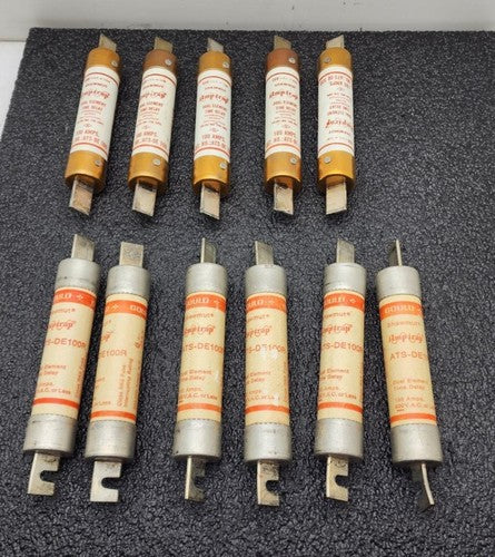 Lot of 11 - Shawmut Amp-Trap ATS-DE 100R  /ATS-DE 100  Dual Element Time delay