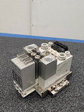 SMC ZZQ-ZB2B Vacuum Ejector Manifold with 3x ZQ Series Modules Rail Mount