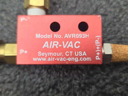 AIR-VAC AVR093H Vacuum Transducer Pump .37-.87SCFM w/ Muffler & Fittings