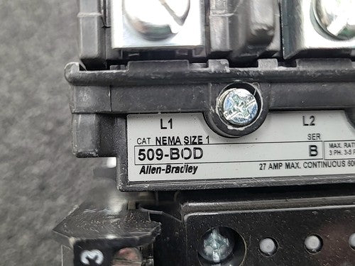 Allen Bradley 509-BOD NEMA Size 1 Motor Starter Contactor CB236 Coil