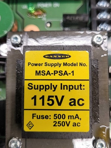 Banner Engineering MSA-PSA-1 Power Supply Board 115VAC w/ MSA-RM-1 Relays