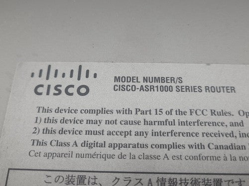 Cisco ASR 1002-X Aggregation Services Router Cisco ASR 1002-X Series
