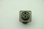 ITT Cannon CB2-16-9SC 4-Pin F Connectors, Panel Mount, No Pins - Lot of 6 - NEW