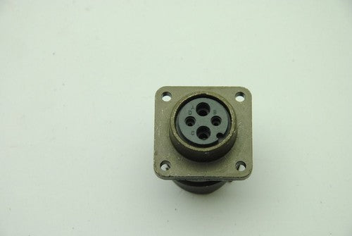 ITT Cannon CB2-16-9SC 4-Pin F Connectors, Panel Mount, No Pins - Lot of 6 - NEW