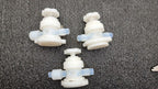 Lot of 3x Furon Pneumatic High Purity Manual Screw Valve UPM2-F812-MT 1104583