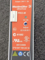 Weidmuller 8951330000 PRO-M Power Supply 24VDC 3A Output 70W DIN Rail Mount