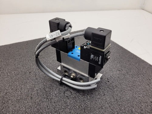 Festo Dual Pneumatic Valve Block MN1H-5/3G-D-1-S-C 15968  -13 to 240 psi INPUT