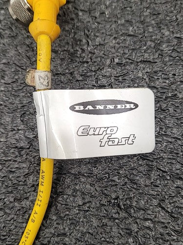 LOT Banner MQDC-415 RA M12 Connector Cable Cordset 26848 Euro Style Quick Barrel