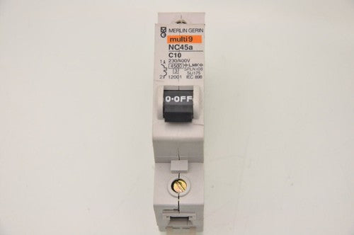 Merlin Gerin NC45A C10 Circuit Protector/Breaker DIN - Lot of 4