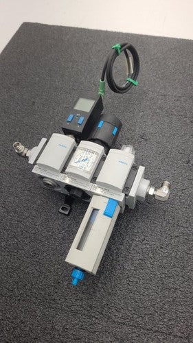 Festo MS4 Pneumatic Filter Regulator Assembly LFM 1/4 ARM DA Digital Display
