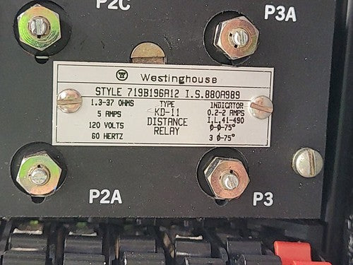 Westinghouse KD-11 Distance Relay 719B196A12 Protection System 5 Amp 120V