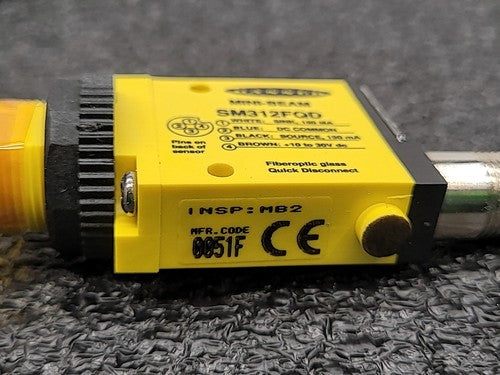 Banner Mini Beam SM312FQD Infrared Fiber Optic Photoelectric Sensor 26836