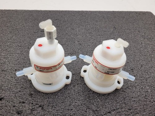lot of 2 Furon High Purity Valve 1108555 + 1108547  1/4" Pneumatically Actuated