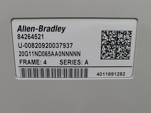 Allen Bradley PowerFlex 755 VFD AC Drive 20G11ND065AA0NNNN 2021 50HP 37kW 480VAC