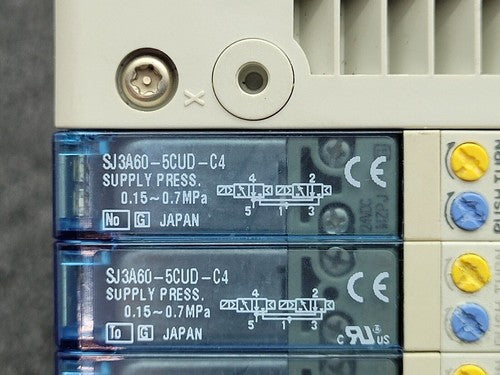 SMC SJ3A60-5CUD-C4 Vacuum Release Solenoid 9 Valve Block SJ2000/SJ3000/SZ3000