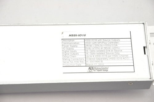 ACS Motion Control HSSI-IO16 SiPiiPlus Distributed Interface Module Tech80