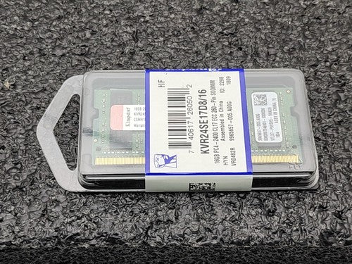 Kingston KVR24SE17D8/16 16GB DDR4 SODIMM PC4-2400T CL17 ECC Unbuffered RAM