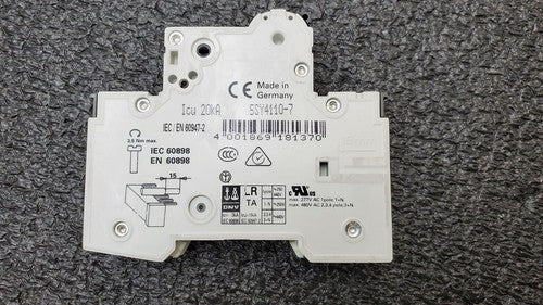 SIEMENS 5SY41 MCB C10 Single Pole CIRCUIT BREAKER / 5SY4110-7 / ~230-400V / 5A