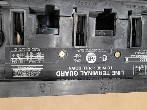 Allen Bradley 1494V-DS200 Ser B Fused Disconnect Switch 3 Pole 3PH 200A 600VAC