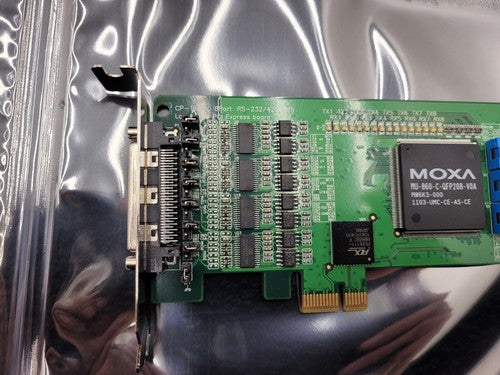 Moxa CP-118EL 8 Port Low Profile PCI Express Board RS-232/422/485 Damaged Cable