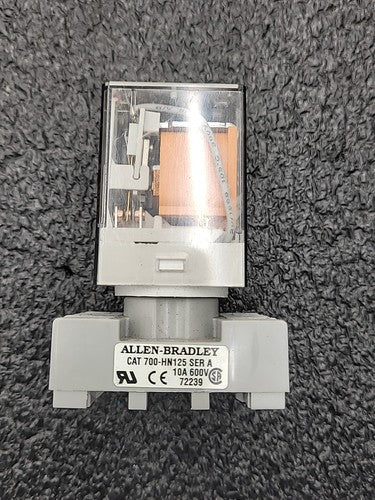 Allen Bradley 700-HA32A1 Relay 120V AC DPDT 10A with Sockets Lot of 9