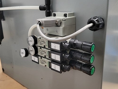 Hoffman Control Cabinet IDEC FA-3S PLC Numatics 3 Solenoid Valve ABB Contactors