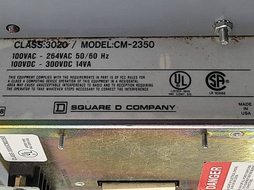 Square D PowerLogic Class 3020 CM2350 Circuit Monitor Industrial Panel Meter